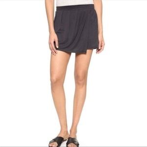 Splendid  Black Micro Mini Skirt elastic waist attached shorts (skort) SP